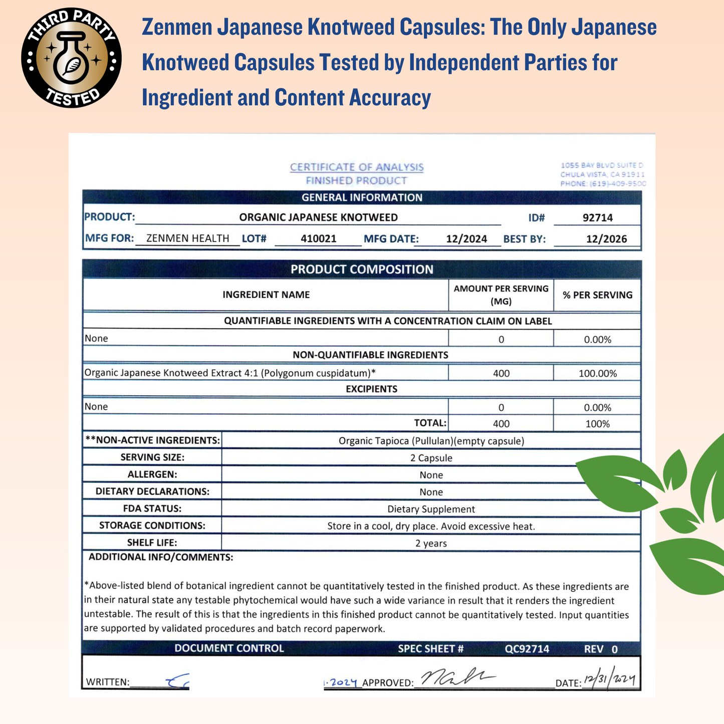 Japanese Knotweed Capsules