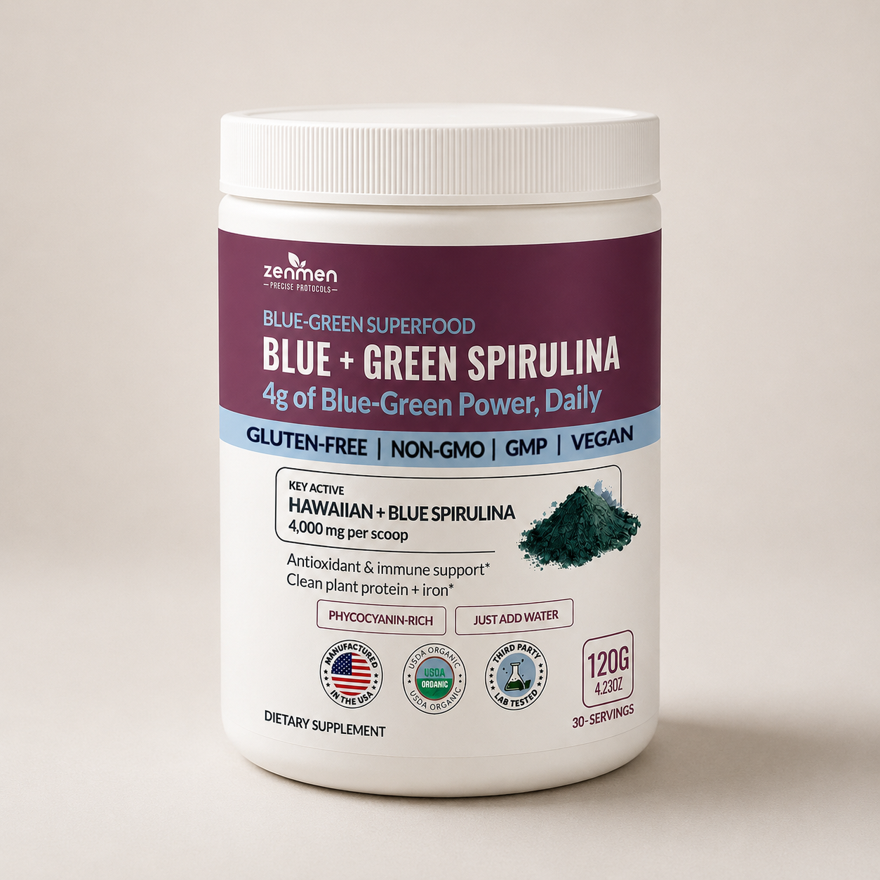 Blue + Green Spirulina