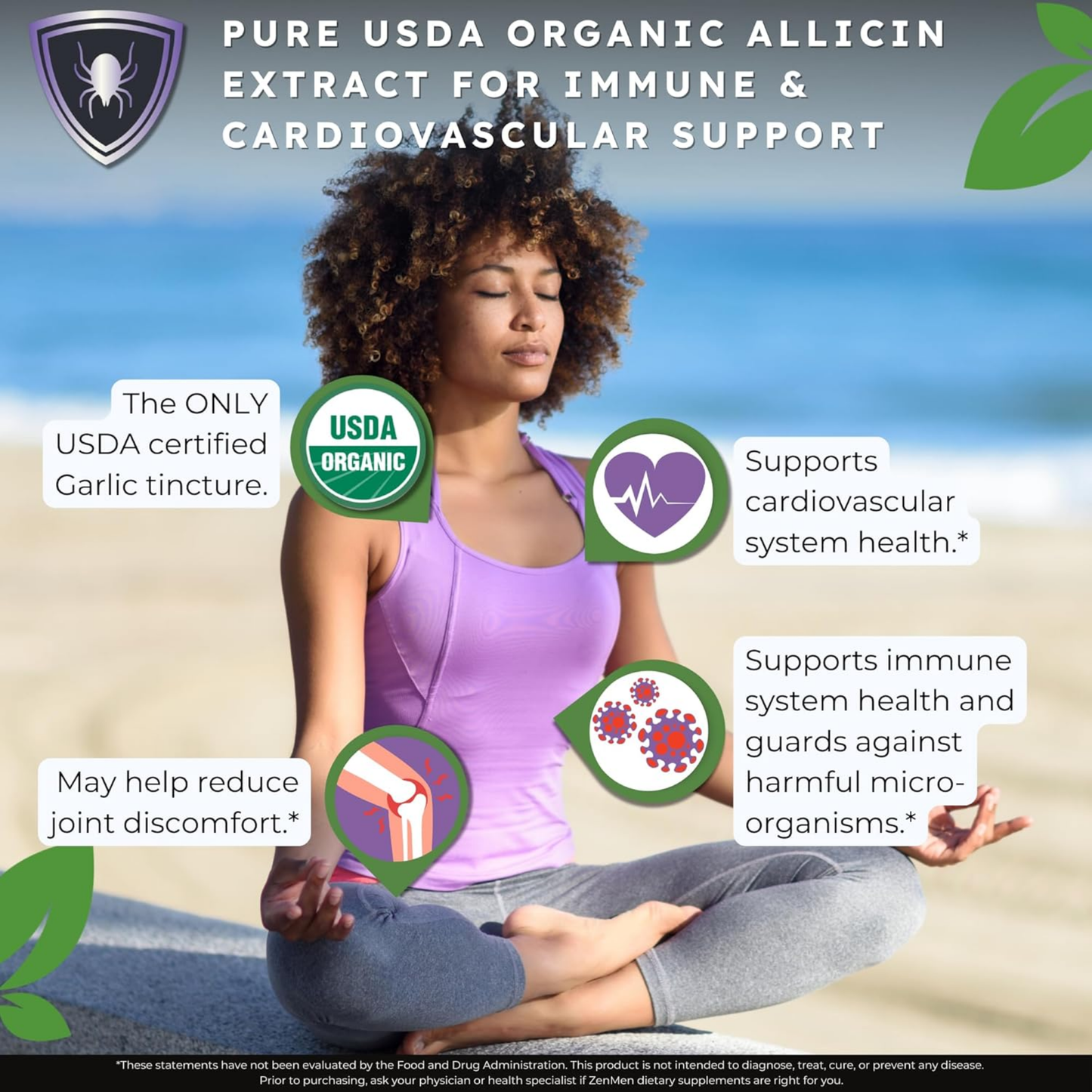 Zenmen Garlic Tincture - USDA Organic