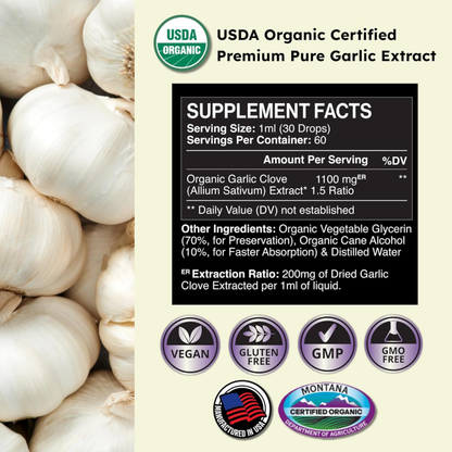 Zenmen Garlic  Tincture - Supplement Facts