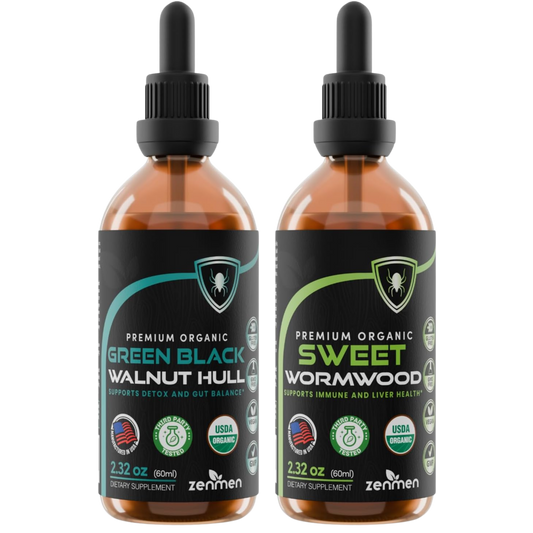 Zenmen Organic Black Walnut Wormwood Tincture – Rapid Gut Cleanse & Digestive Health