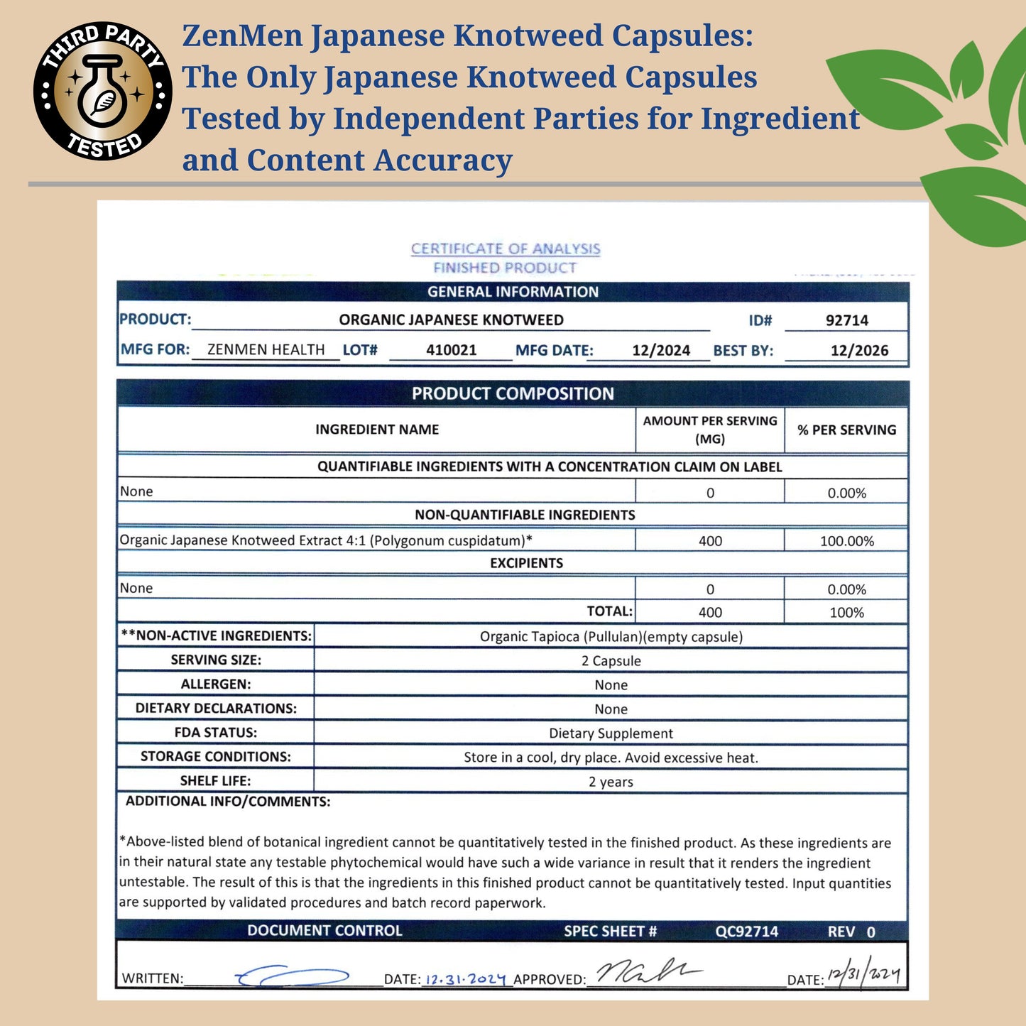 Japanese Knotweed Capsules