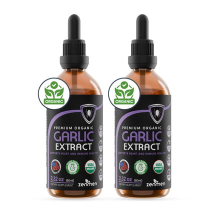 Organic Garlic Cloves Extract (Odorless Tincture) — 2-Bottle Bundle