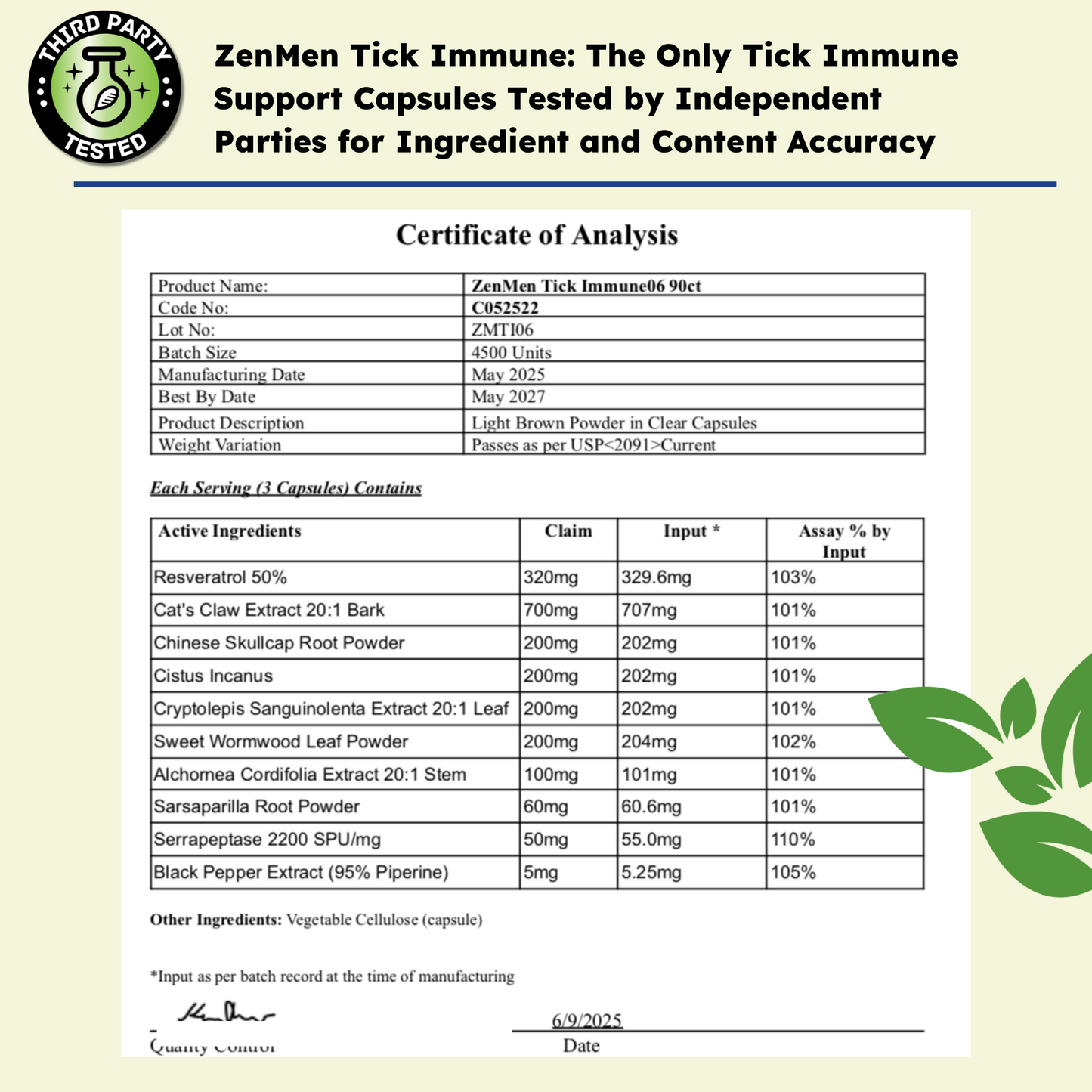 Tick Immune Support Supplement