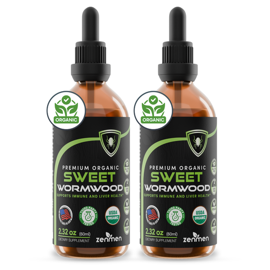 Organic Sweet Wormwood (Artemisia Annua) Extract Tincture — 2-Bottle Bundle
