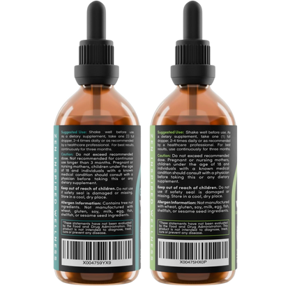 Zenmen Green Black Walnut and Sweet Wormwood Tincture Bundle - Supplement Facts