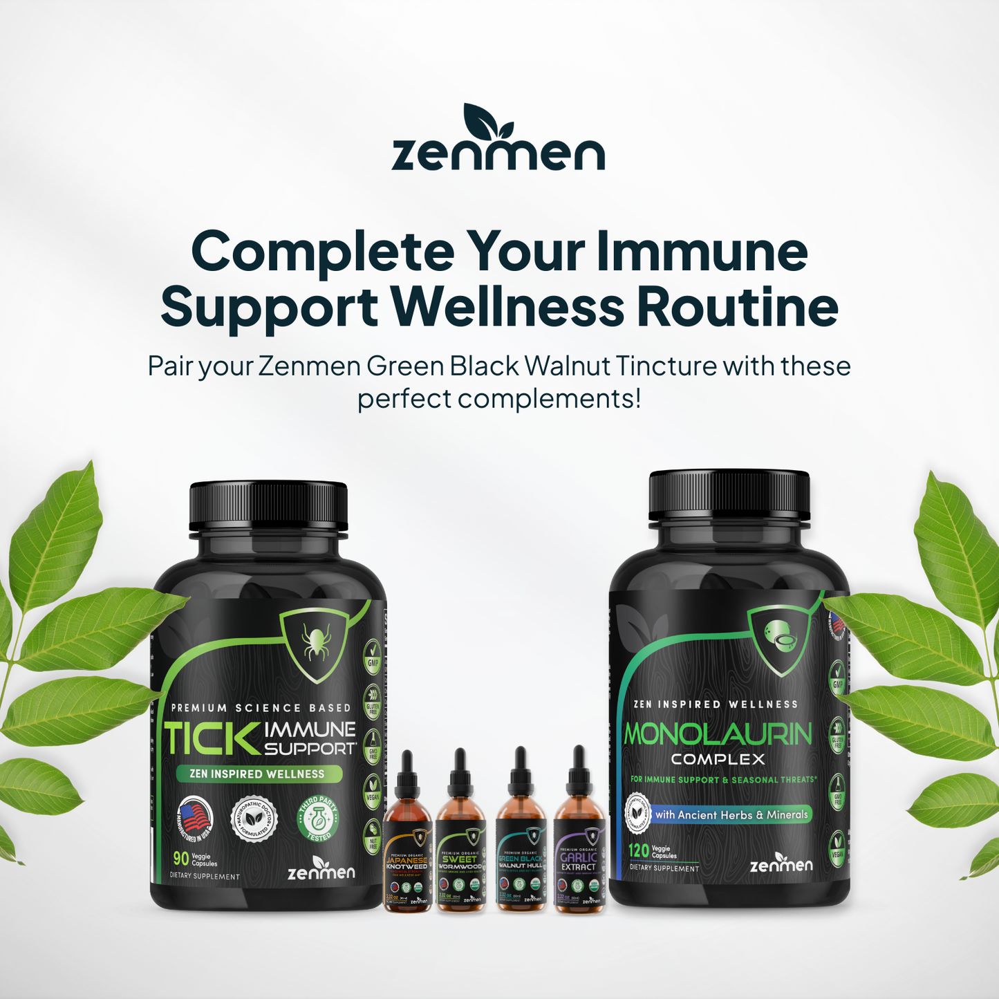 Organic Green Black Walnut Hull Tincture — 2-Bottle Bundle